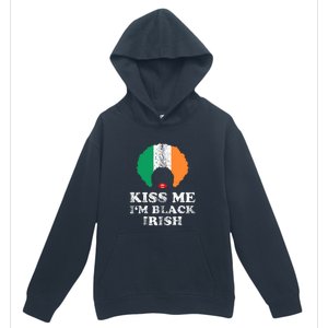 Kiss Mee I'm Black Irish History Funny St Patricks Day Urban Pullover Hoodie