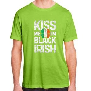 Kiss Mee I'm Black Irish St. Patricks Day Quote Adult ChromaSoft Performance T-Shirt