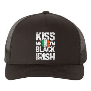 Kiss Mee I'm Black Irish St. Patricks Day Quote Yupoong Adult 5-Panel Trucker Hat