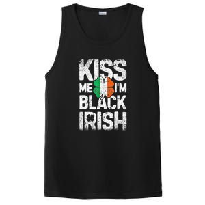 Kiss Mee I'm Black Irish St. Patricks Day Quote PosiCharge Competitor Tank