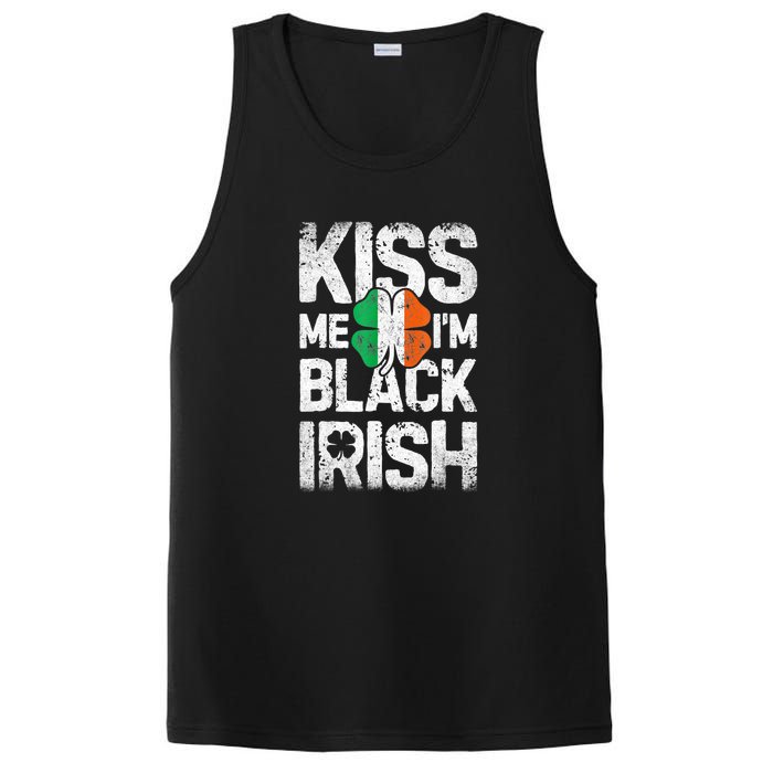 Kiss Mee I'm Black Irish St. Patricks Day Quote PosiCharge Competitor Tank