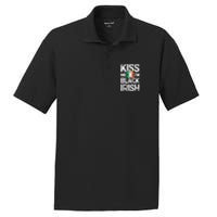 Kiss Mee I'm Black Irish St. Patricks Day Quote PosiCharge RacerMesh Polo