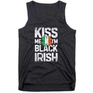 Kiss Mee I'm Black Irish St. Patricks Day Quote Tank Top