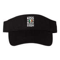 Kiss Mee I'm Black Irish St. Patricks Day Quote Valucap Bio-Washed Visor