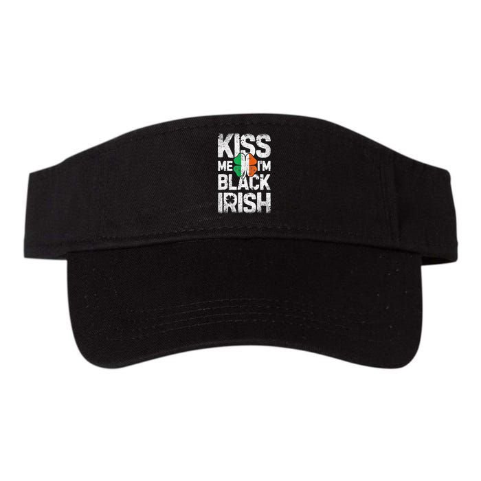 Kiss Mee I'm Black Irish St. Patricks Day Quote Valucap Bio-Washed Visor