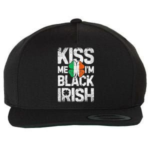 Kiss Mee I'm Black Irish St. Patricks Day Quote Wool Snapback Cap