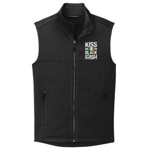 Kiss Mee I'm Black Irish St. Patricks Day Quote Collective Smooth Fleece Vest