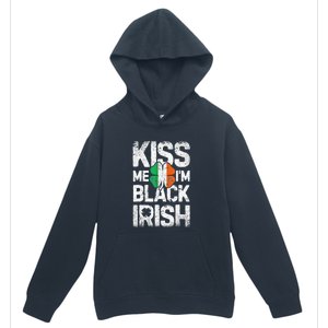 Kiss Mee I'm Black Irish St. Patricks Day Quote Urban Pullover Hoodie