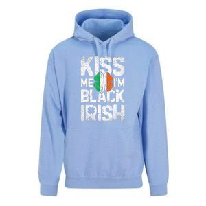 Kiss Mee I'm Black Irish St. Patricks Day Quote Unisex Surf Hoodie