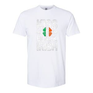 Kiss Mee I'm Black Irish St. Patricks Day Quote Softstyle CVC T-Shirt