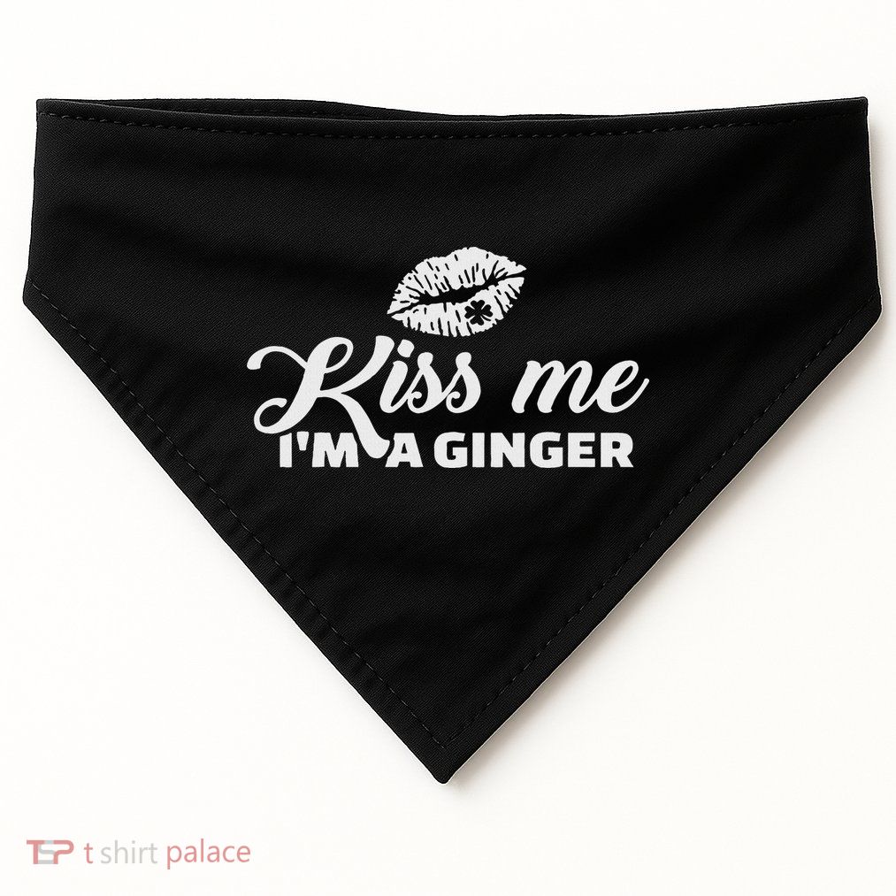 Kiss Me I'm A Ginger St. Patricks Day USA-Made Doggie Bandana
