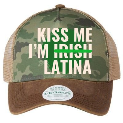 Kiss Me I’M Irish Latina Funny Hispanic St Patricks Day Legacy Tie Dye Trucker Hat