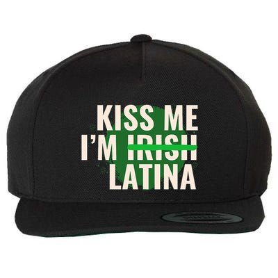 Kiss Me I’M Irish Latina Funny Hispanic St Patricks Day Wool Snapback Cap