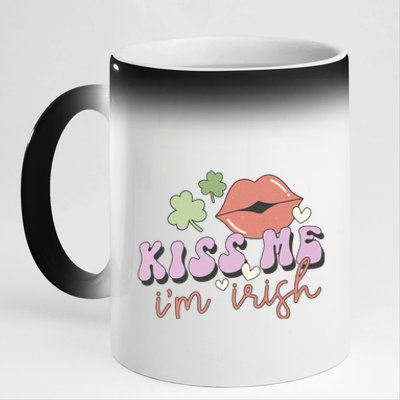 Kiss Me I'm Irish 11oz Black Color Changing Mug