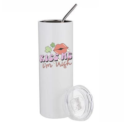 Kiss Me I'm Irish Stainless Steel Tumbler