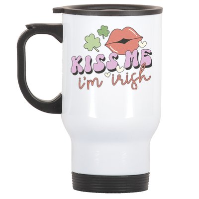 Kiss Me I'm Irish Stainless Steel Travel Mug