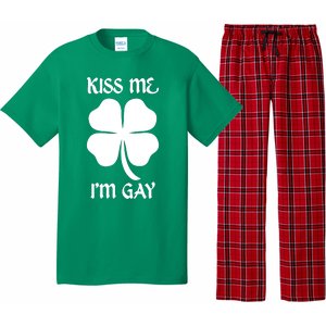 Kiss Me I’M Gay Four Leaf Clover Funny St Patricks Day Pajama Set