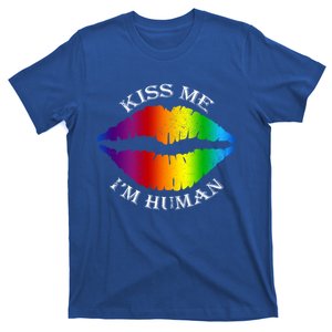 Kiss Me Im A Proud Hu Lgbt Pride Gift T-Shirt