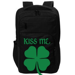 Kiss Me I’M Gay Four Leaf Clover Funny St Patricks Day Impact Tech Backpack