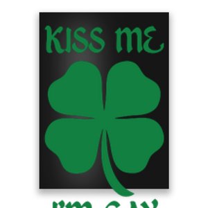 Kiss Me I’M Gay Four Leaf Clover Funny St Patricks Day Poster