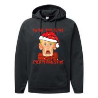 Kevin Mccallister Im Fine This Is Fine Everythings Fine Christmas Performance Fleece Hoodie