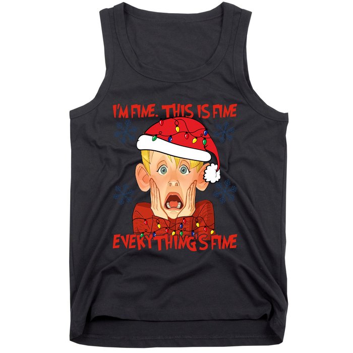 Kevin Mccallister Im Fine This Is Fine Everythings Fine Christmas Tank Top