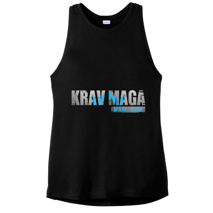 Krav Maga Israeli Combat System Distressed Vintage Ladies PosiCharge Tri-Blend Wicking Tank