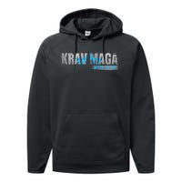 Krav Maga Israeli Combat System Distressed Vintage Performance Fleece Hoodie