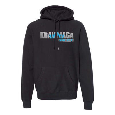 Krav Maga Israeli Combat System Distressed Vintage Premium Hoodie