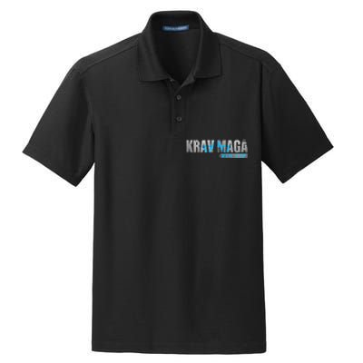 Krav Maga Israeli Combat System Distressed Vintage Dry Zone Grid Polo