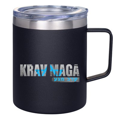 Krav Maga Israeli Combat System Distressed Vintage 12oz Stainless Steel Coffee Mug