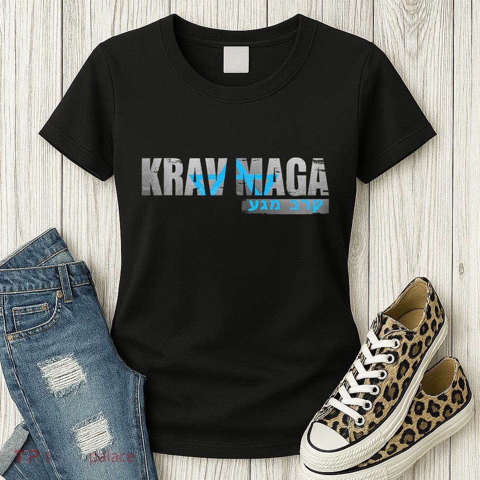 Krav Maga Israeli Combat System Distressed Vintage Womens T-Shirt