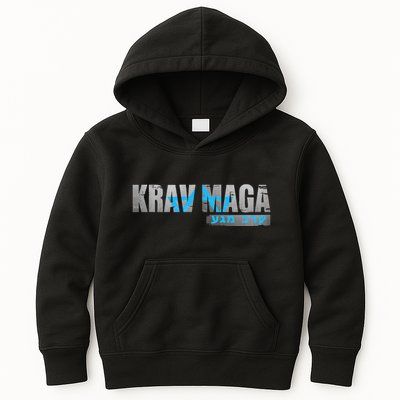Krav Maga Israeli Combat System Distressed Vintage Kids Hoodie