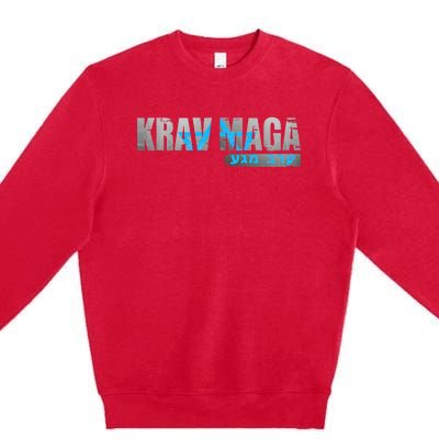 Krav Maga Israeli Combat System Distressed Vintage Premium Crewneck Sweatshirt