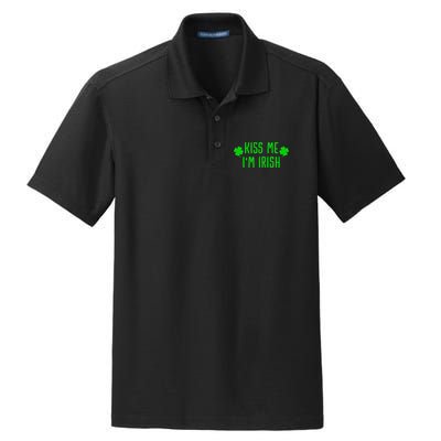 Kissing Me I'm Irish Clover Saint Irish Pats St. Patrick's Day Dry Zone Grid Polo