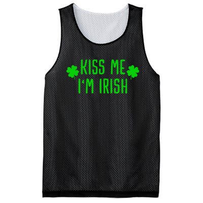 Kissing Me I'm Irish Clover Saint Irish Pats St. Patrick's Day Mesh Reversible Basketball Jersey Tank