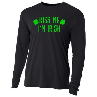 Kissing Me I'm Irish Clover Saint Irish Pats St. Patrick's Day Cooling Performance Long Sleeve Crew