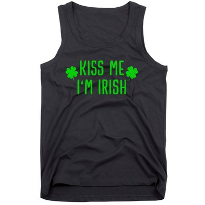 Kissing Me I'm Irish Clover Saint Irish Pats St. Patrick's Day Tank Top