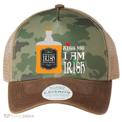 Kiss Me I Am Irish Whiskey Ing Team Saint Patricks Day Great Gift Legacy Tie Dye Trucker Hat