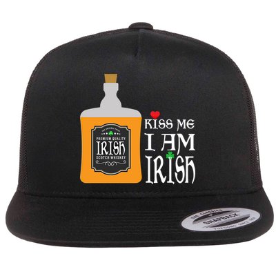 Kiss Me I Am Irish Whiskey Ing Team Saint Patricks Day Great Gift Flatbill Hat