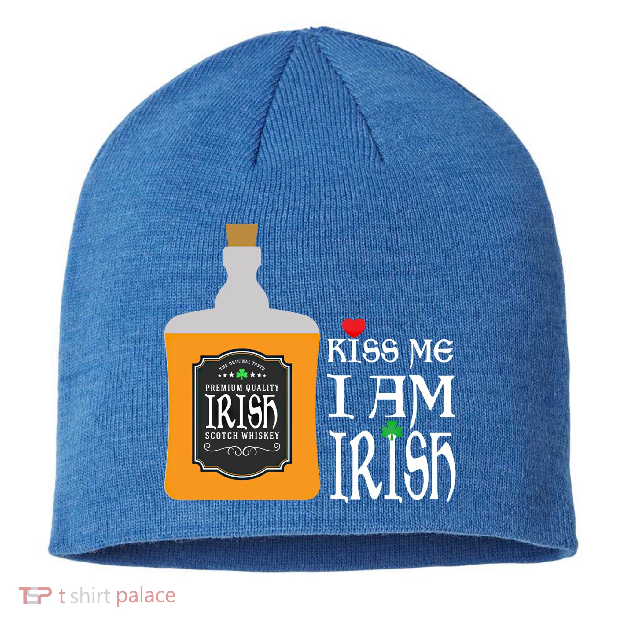 Kiss Me I Am Irish Whiskey Ing Team Saint Patricks Day Great Gift Sustainable Beanie