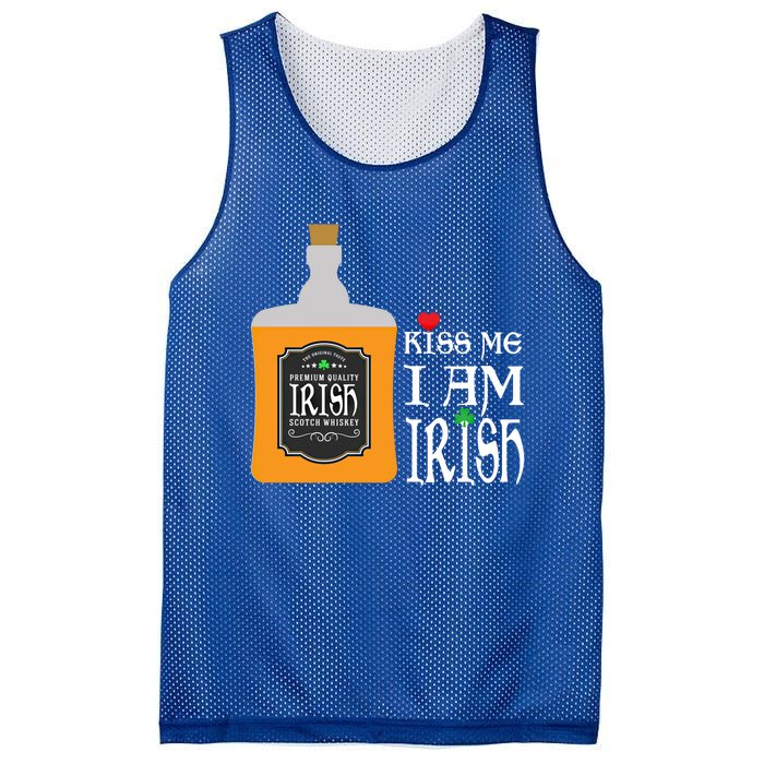 Kiss Me I Am Irish Whiskey Ing Team Saint Patricks Day Great Gift Mesh Reversible Basketball Jersey Tank