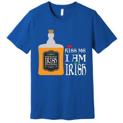 Kiss Me I Am Irish Whiskey Ing Team Saint Patricks Day Great Gift Premium T-Shirt