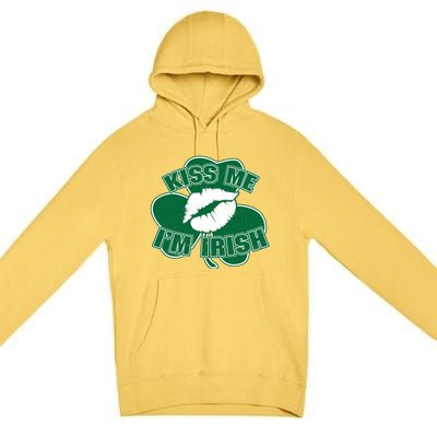 Kiss Me I'm Irish Lips Premium Pullover Hoodie