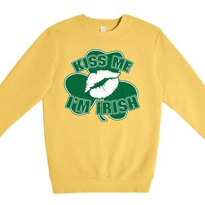 Kiss Me I'm Irish Lips Premium Crewneck Sweatshirt