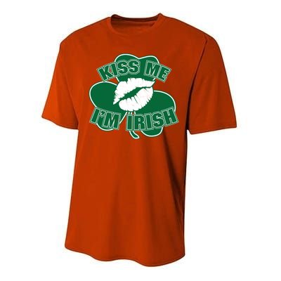 Kiss Me I'm Irish Lips Performance Sprint T-Shirt