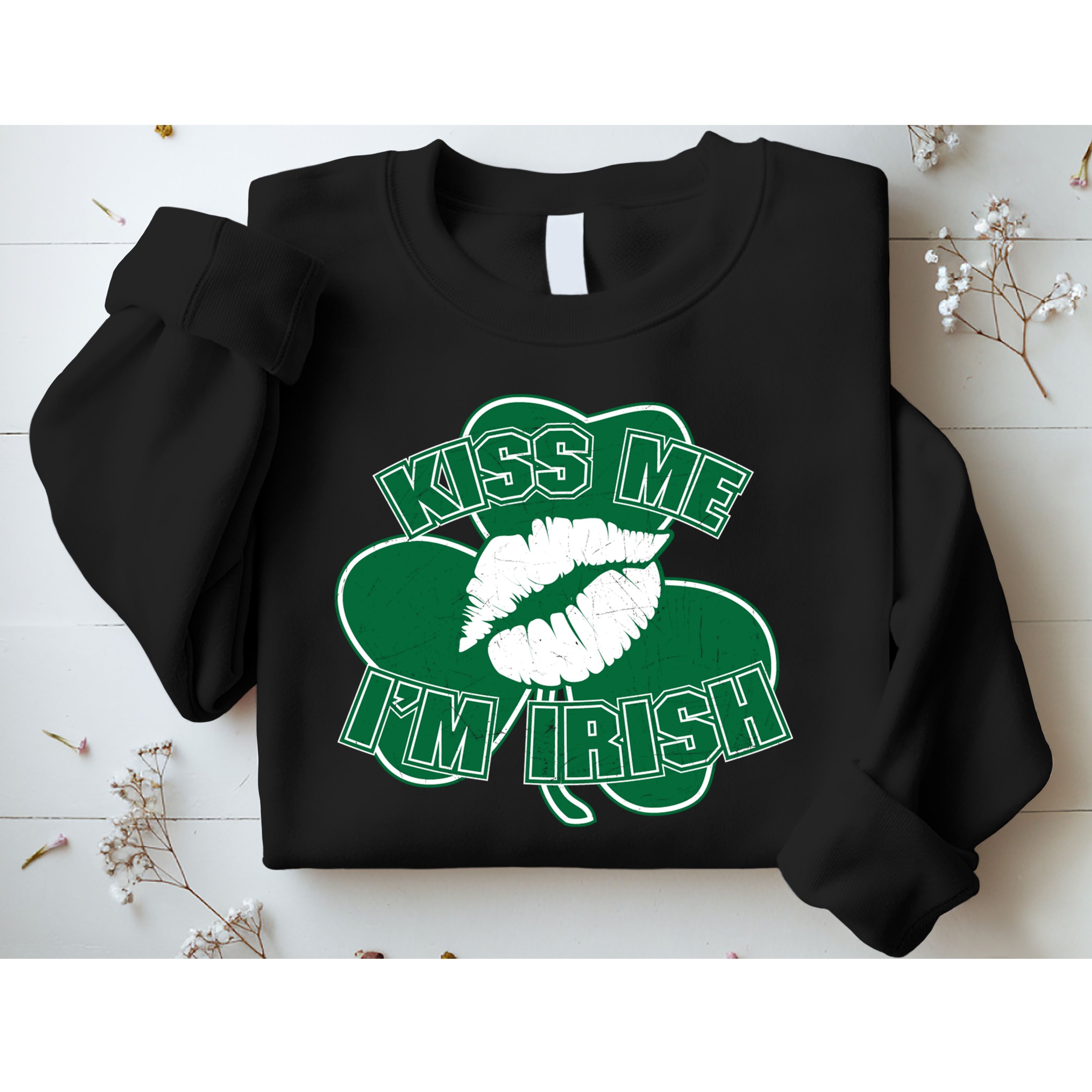 Kiss Me I'm Irish Lips Sweatshirt