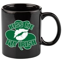 Kiss Me I'm Irish Lips 11oz C Handle Ceramic Mug