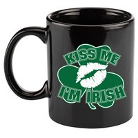 Kiss Me I'm Irish Lips 11oz C Handle Ceramic Mug