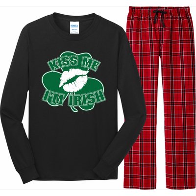 Kiss Me I'm Irish Lips Long Sleeve Pajama Set